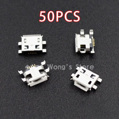 50pcs Micro USB 5pin B type Female Connector For Mobile Phone USB Connectors