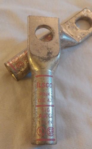 Ilsco clns-1/0-38 1/0 awg compression lug copper crimp **lot of 7** for sale