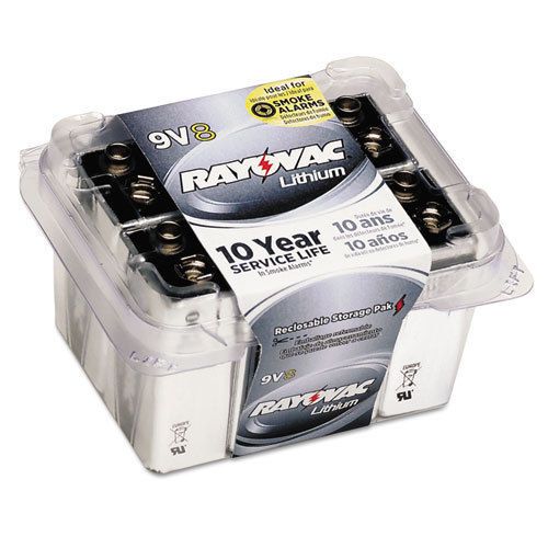 &#034;Rayovac Lithium Batteries, 9v, 8/pack&#034;