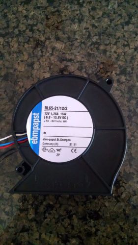 Ebm-papst rl65-21/12/2 axial fans, 12vdc, 3-7/8in h, 3-5/8in w for sale