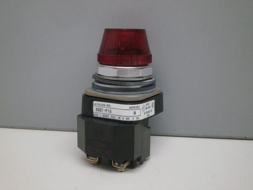 Allen Bradley 800T-P16 R Transformer Type Pilot Light Unit Red 120V 800T-P16R