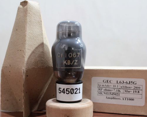 6j5g l63 cv1067 gec osram  made in gt.britian amplitrex at1000 test #545021 for sale