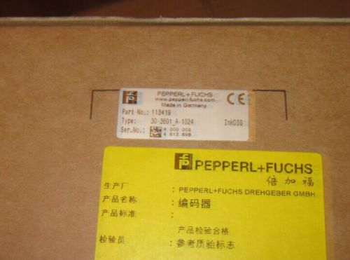 NEW IN BOX Pepperl + Fuchs 30-3601-A-1024  ALL NEW NO.113419