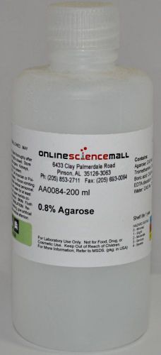 0.8% Agarose Gel for Electrophoresis, 200mL