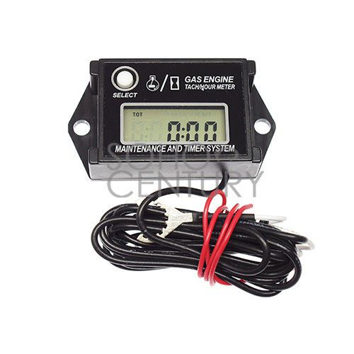 Go Kart Tach Hour Meter Digital Waterproof Tachometer Max RPM Recall LCD Display