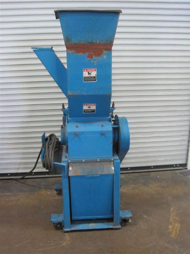 9&#034; x 12&#039; gloucester granulator, 5 hp with pipe chute for sale