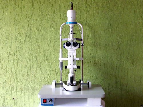 Slit lamp microscope 3 step haag streit type in box, hls ehs for sale