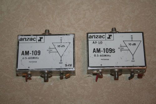 QTY-2, Anzac AM-109 &amp; AM-109S Amplifiers