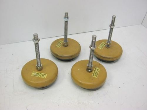 Lot of 4 vibration mounting &amp; controls leveling feet, 1/2-13 thread for sale