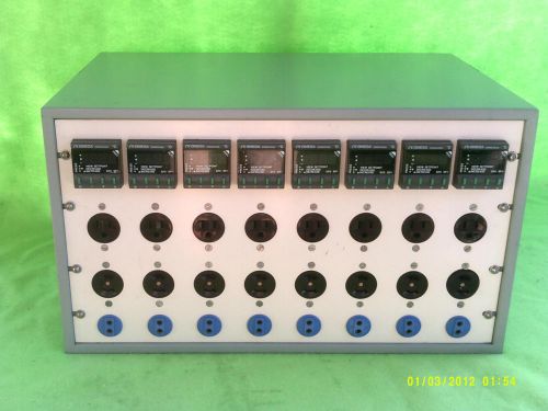 8 OMRON CN9000A CN9121A TEMPERATURE CONTROLLERS MOUNTED W RELAYS CABINET OUTLETS