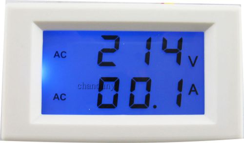 AC 80-300V/100A dual display voltage current panel meter volt amp Ampere Monitor