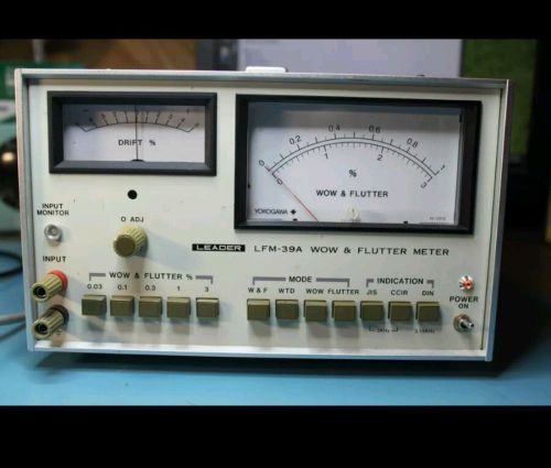 Leader Electronics LFM-39 Vintage Wow &amp; Flutter Test Meter Audio Sound Tester