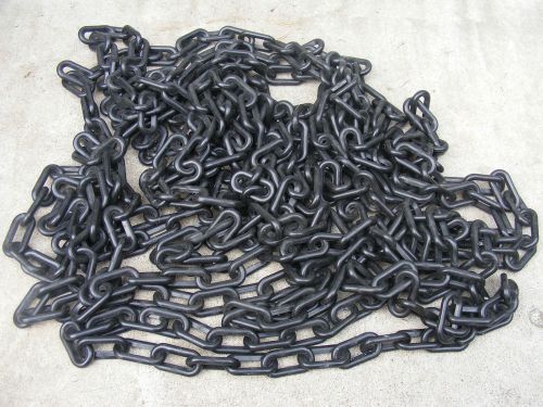 Plastic chain rope link fence 42 feet  &amp; 7 extra feet of 2&#034; plastic black  links for sale