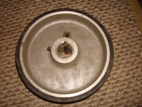 Aluminum &amp; rubber traction drive tire motor drum or flat  belt drive pulley 8x2&#034; for sale
