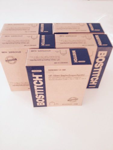Stanley Bostitch 1/2 Inch Staples 5 Boxes Of 10,000 New In Box