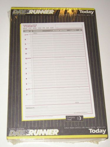 Day Runner &#034;Today&#034; Planner Page Refills - 180 Pages - 3 Holes - 5 1/2&#034; X  8 1/2&#034;