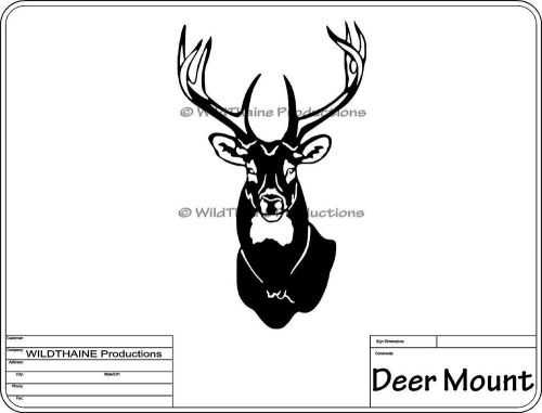 DXF File Deer Mount CNC Plasma Laser Router dxf Vector cnc Wall Art hunting