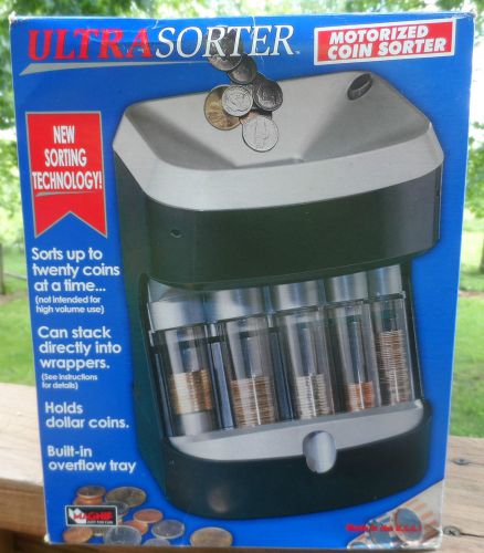 Ultra Sorter Motorized Coin Sorter by MAGNIF - Counts Dollar Coins too! - NEW