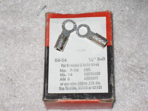 Thomas &amp; betts d8-14 uninsulated pressure terminal connectors box of 2 nib for sale
