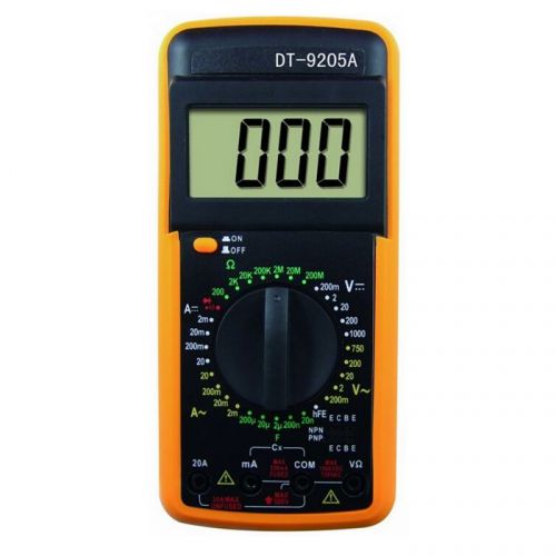 DT9205A Digital Multimeter Test AC/DC AMP VOLT Resistance  Ammeter Voltmeter LCD