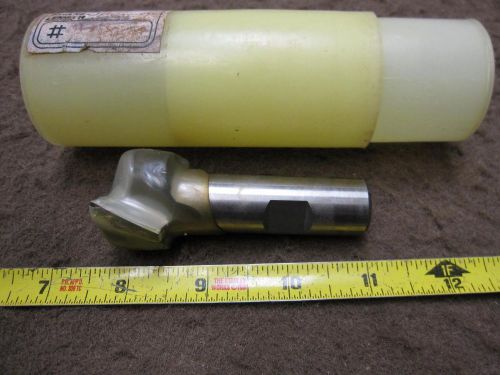 AIRCRAFT HSS SINGLE END 2 FLUTE END MILL 1 3/8&#034; CARBIDE TIP UNUSED