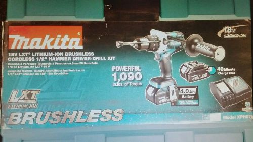 Makita xph07m 18v lithium-ion brushless cordless 1/2&#034; hammer driver-drill kit for sale