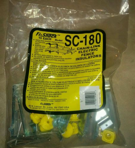 FI Shock SC 180 Chain Link Fence Insulators for electric fence. New Bag of 10