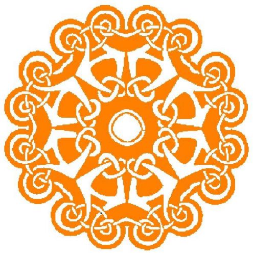 30 Custom Orange Celtic Design Personalized Address Labels