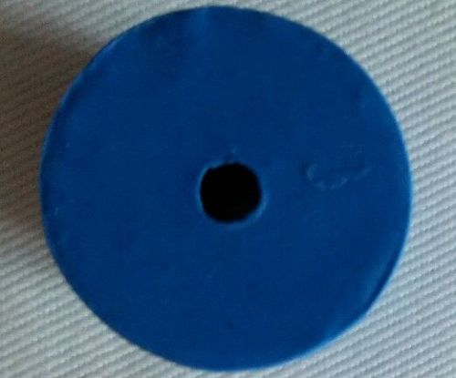 New #3 blue rubber stopper / plug, tapered with one hole (lot of 4) for sale