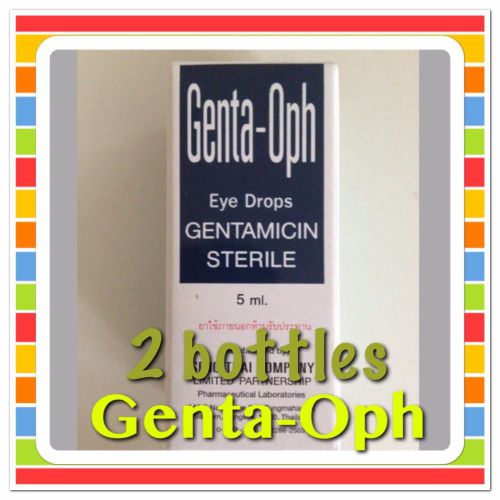 2x Gentamicin Sterile Eye Drops Genta-Oph Bacteria Keratitis Conjunctivitis Red