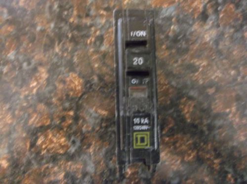 SQUARE D CIRCUIT BREAKER QO120 20 AMP 1 POLE