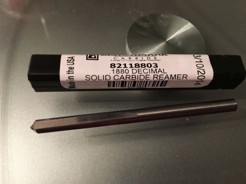 Benchmark solid carbide 82118803 chucking reamer straight .1880 decimal usa for sale