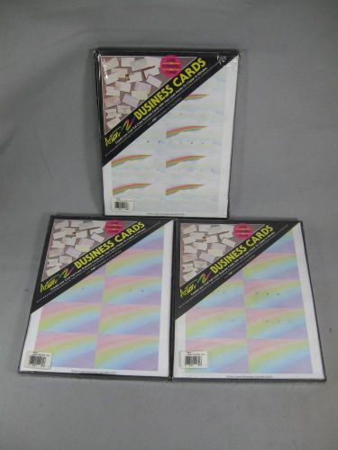 1500 Blank Business Cards with Rainbow Graphic Micro-Perforated 38 lb Action USA