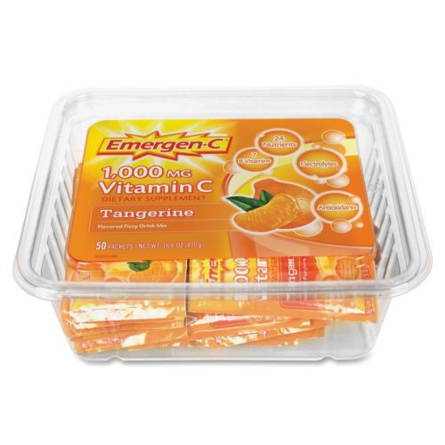 Emergen-c vitamin c drink mix - tangerine - powder - 50 / pack - alacer ev281 for sale