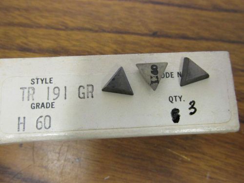 (3) Carbide Inserts TR 191 GR