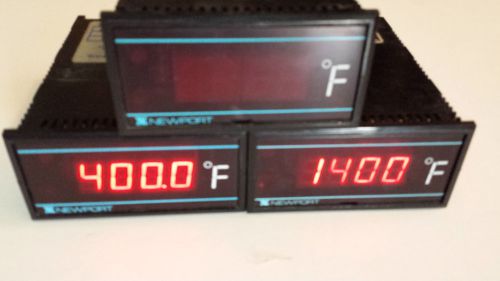 Lot Of 3 Newport 267B-JF1, EF2 Digital Pyrometers, Fahrenheit