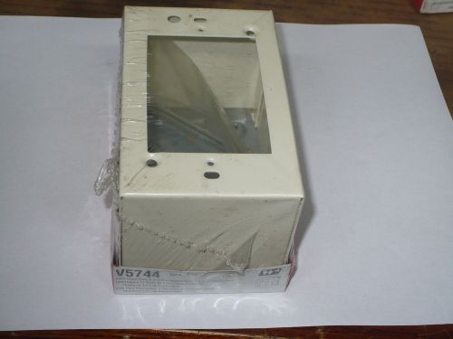 Wiremold V5744 Extra Deep Switch &amp; Receptacle Box, 1 Gang, Ivory, New
