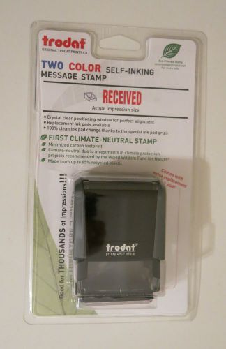 Trodat 4912 Self-inking Stock Stamp 2 Color - Recieved - Red Blue Ink