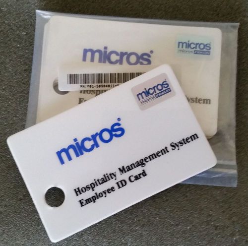 5 Count Sealed Micros Employee ID Swipe Cards New Sealed Package