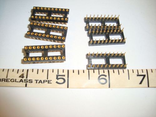 6 Gold Plated 20 Pin IC Sockets