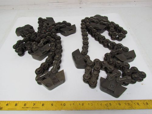 Morse no. 80 ansi single strand riveted roller chain w/attachments lot of2 for sale