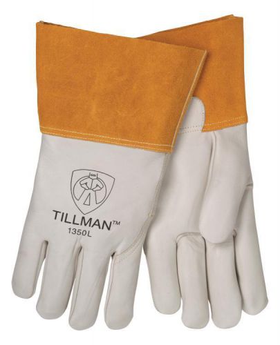 Tillman 1350 Unlined Top Grain Cowhide MIG Welding Gloves  4&#034; Cuff, X-Small