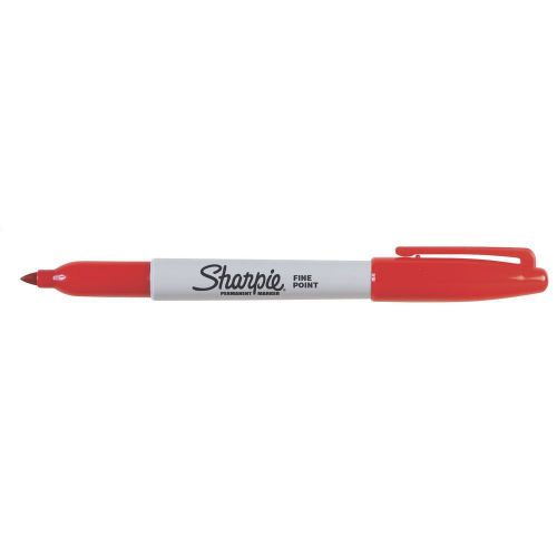 Sharpie Permanent Fine Point Marker Red 5 Count Writing Office Desk School