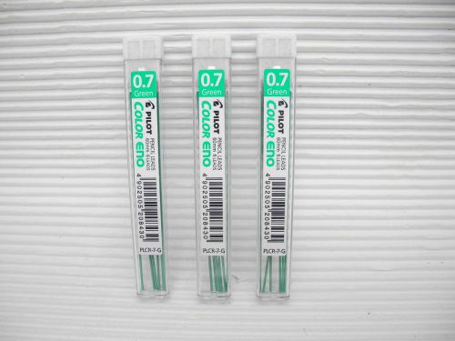 (12 tubes) Pilot 0.7mm color eno coloured pencil leads (Green 6 leads =1 tube)