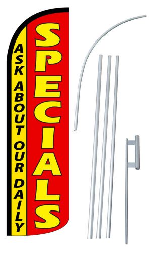 Specials Extra Wide Windless Swooper Flag Jumbo Banner Pole/Spike