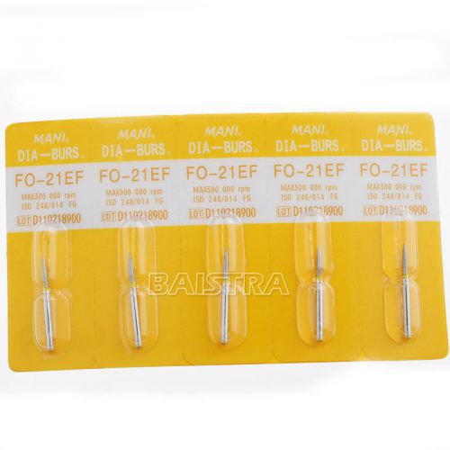 200pc diamond burs dental drill use flame ogival  mani fo-21ef end 300.000r.p. for sale