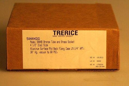 Trerice  500xgg  bronze tube and brass socket 4 1/2&#034; vacuum 60 psi for sale