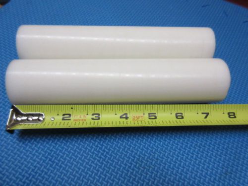(2) Pcs, White Acetal - Delrin Round Rod 1-3/4&#034; diameter  x 7&#034; long min.