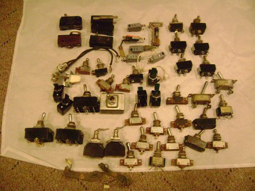 mixed lot of  50 vintage toggle micro switches an more most used some new