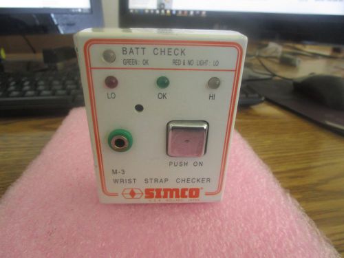 Simco: M-3 Wrist Strap Checker.  Good Used. May Need New Battery.  Not Included&lt;